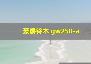 豪爵铃木 gw250-a